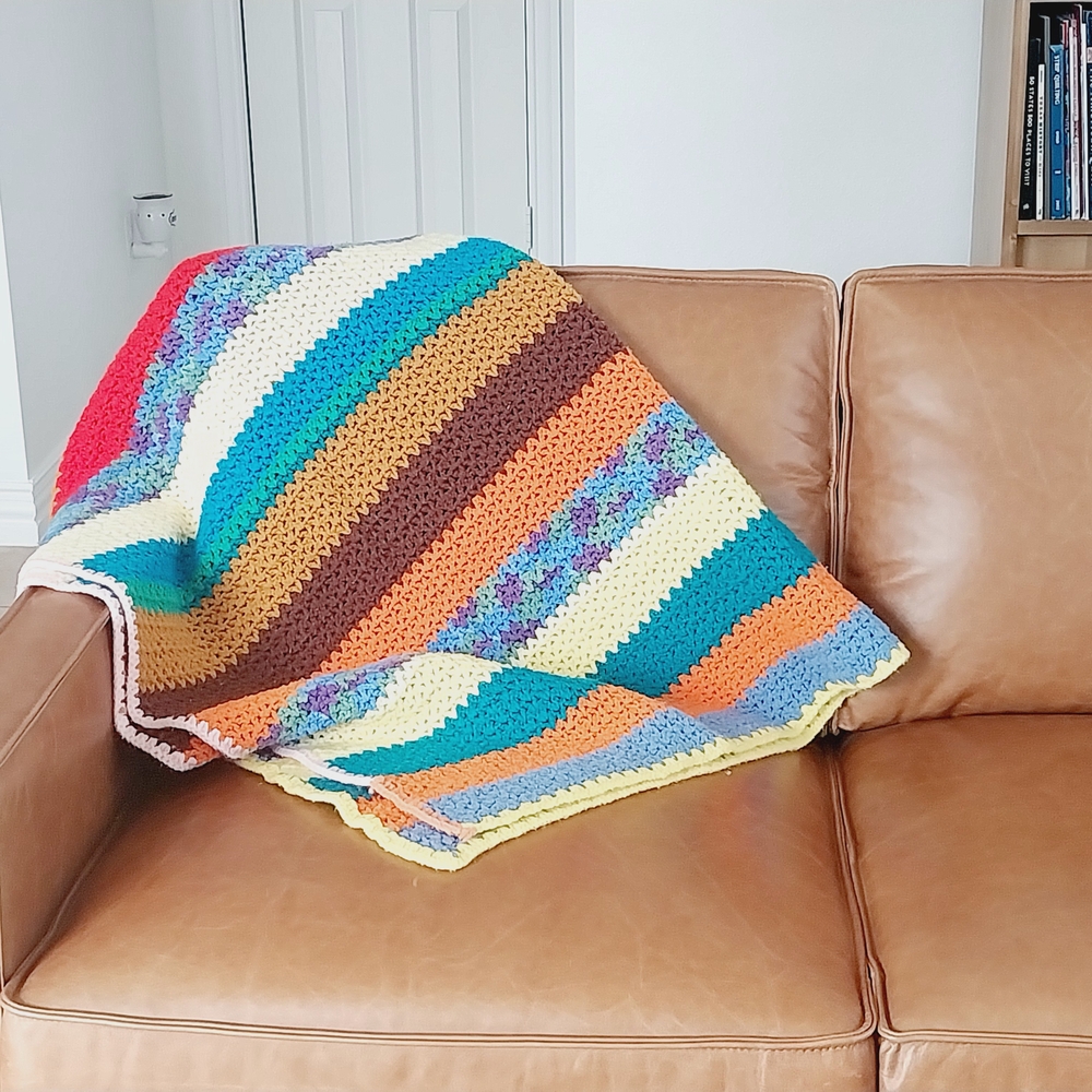 Handcrafted Multicolor Crochet Blanket